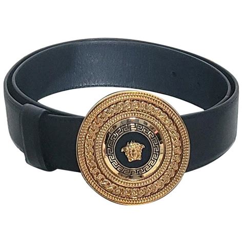 versace belt navy blue|Versace v belt.